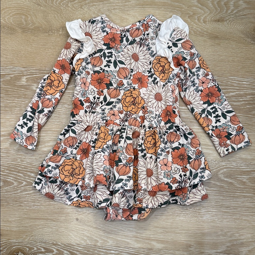 Caden Lane Floral Long Sleeve Romper 18-24M - Picture 2 of 5